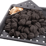 Cast iron charcoal and smoker tray
