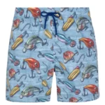 PRINTED POOL SHORTS - CRANKBAIT (SKY BLUE)